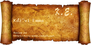 Kövi Emma névjegykártya